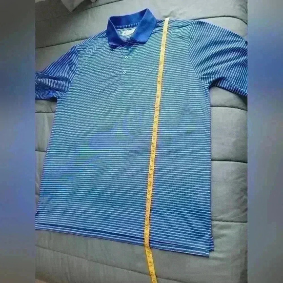 Mens golf polo size large blue stripes - Picture 6 of 8